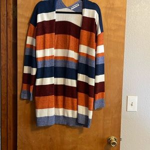 Multi color long cardigan